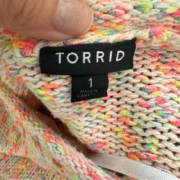 TORRID Marled Cotton Flamingo Pink Pullover Sweater - Picture 6 of 8